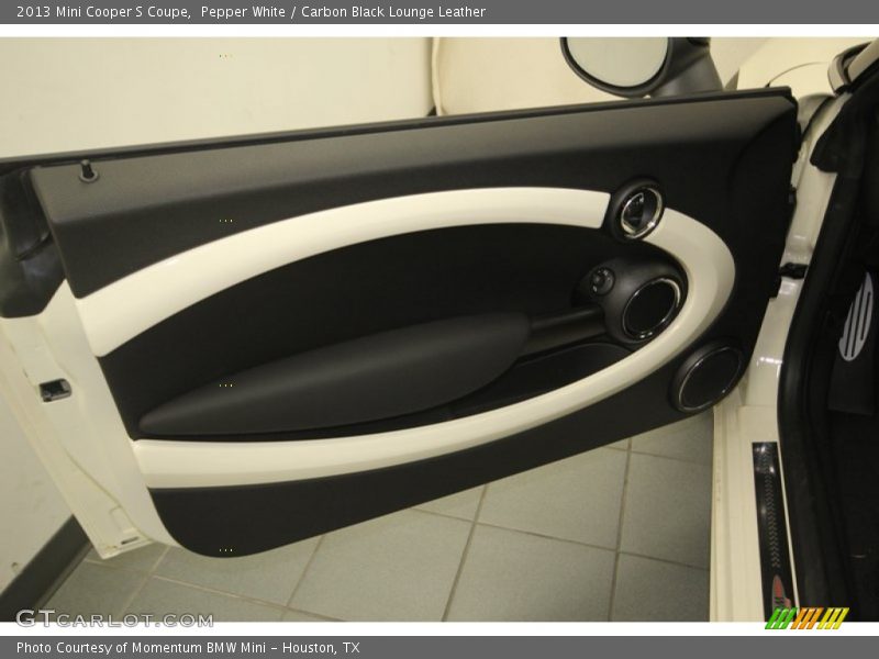 Pepper White / Carbon Black Lounge Leather 2013 Mini Cooper S Coupe