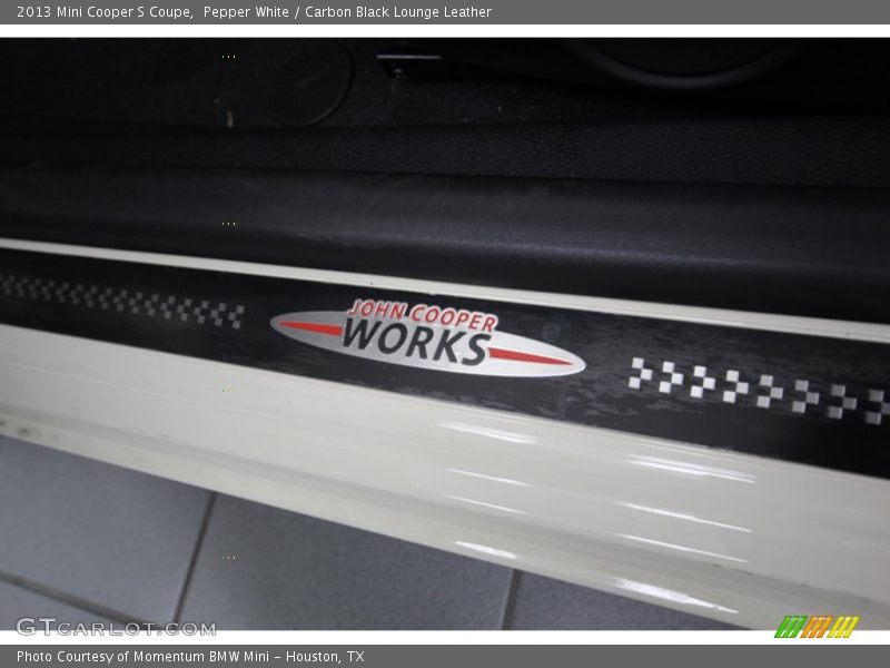 Pepper White / Carbon Black Lounge Leather 2013 Mini Cooper S Coupe