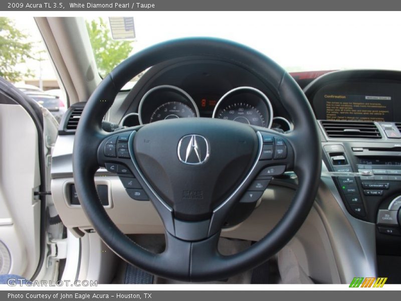 White Diamond Pearl / Taupe 2009 Acura TL 3.5