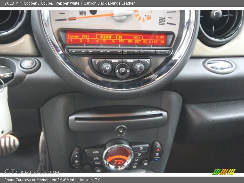 Pepper White / Carbon Black Lounge Leather 2013 Mini Cooper S Coupe