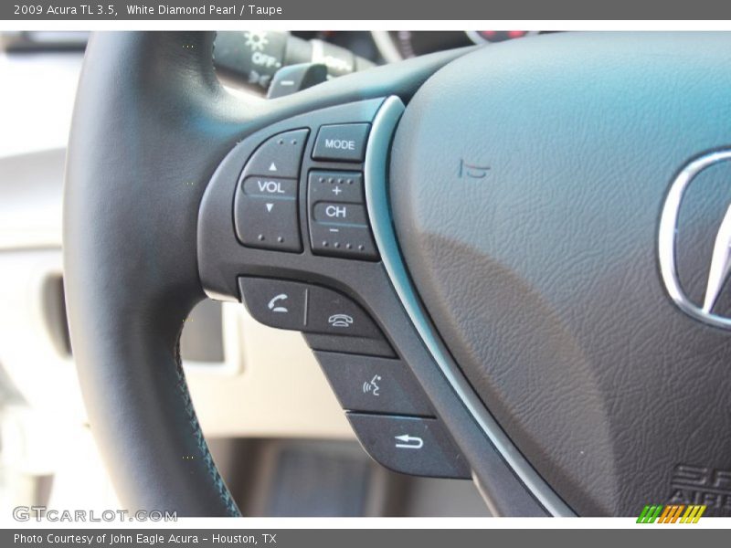 White Diamond Pearl / Taupe 2009 Acura TL 3.5