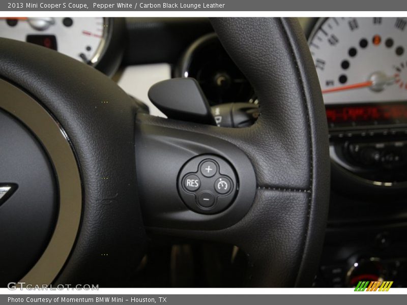 Pepper White / Carbon Black Lounge Leather 2013 Mini Cooper S Coupe