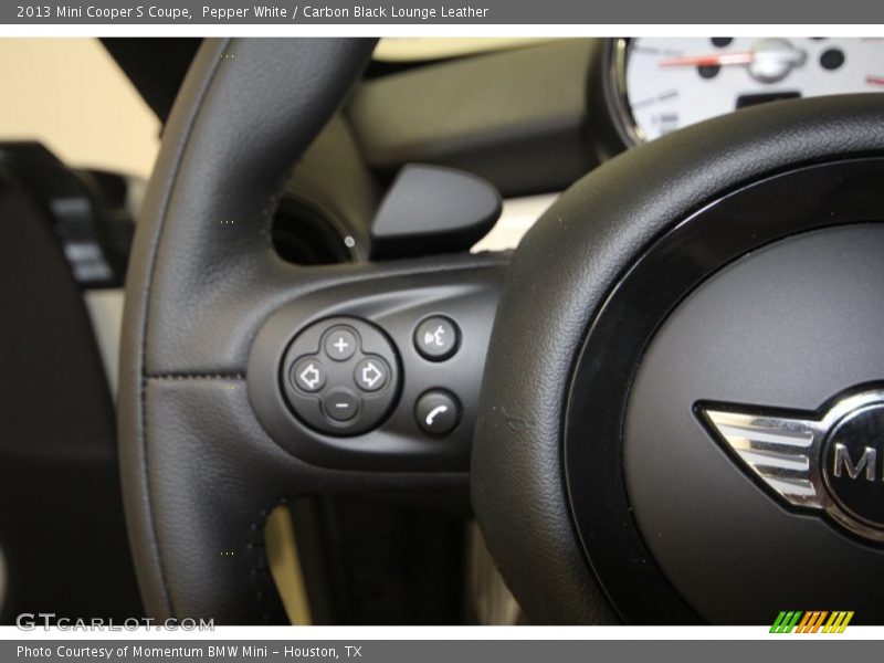 Pepper White / Carbon Black Lounge Leather 2013 Mini Cooper S Coupe