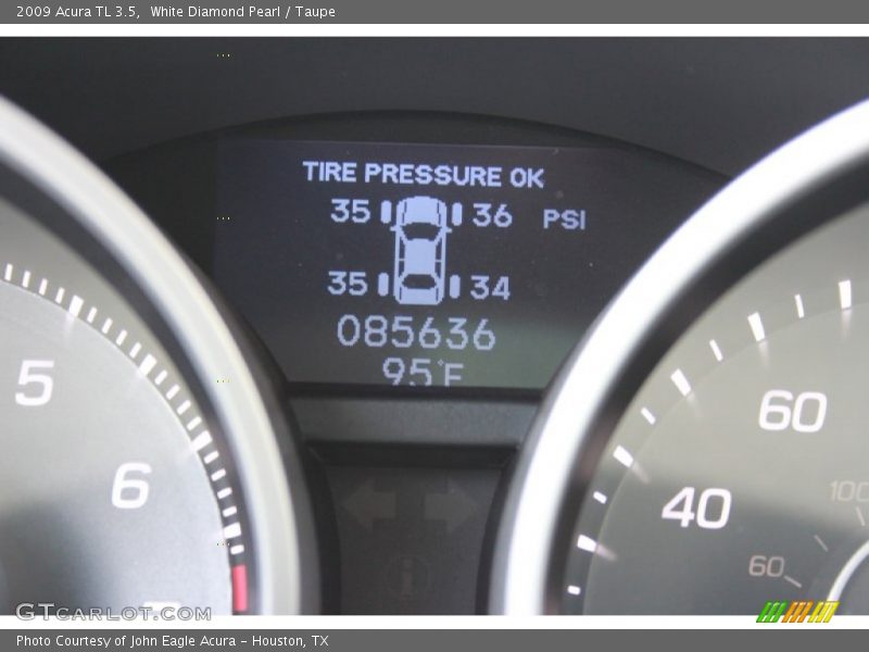 White Diamond Pearl / Taupe 2009 Acura TL 3.5
