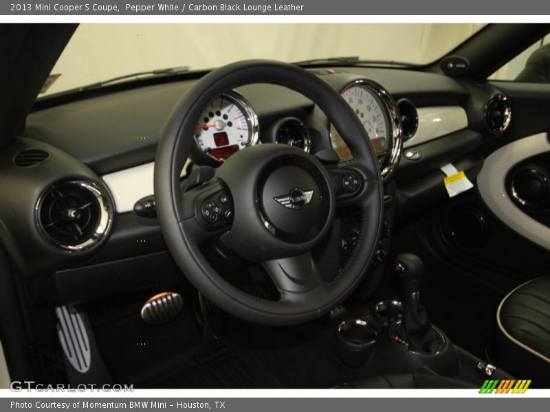 Pepper White / Carbon Black Lounge Leather 2013 Mini Cooper S Coupe