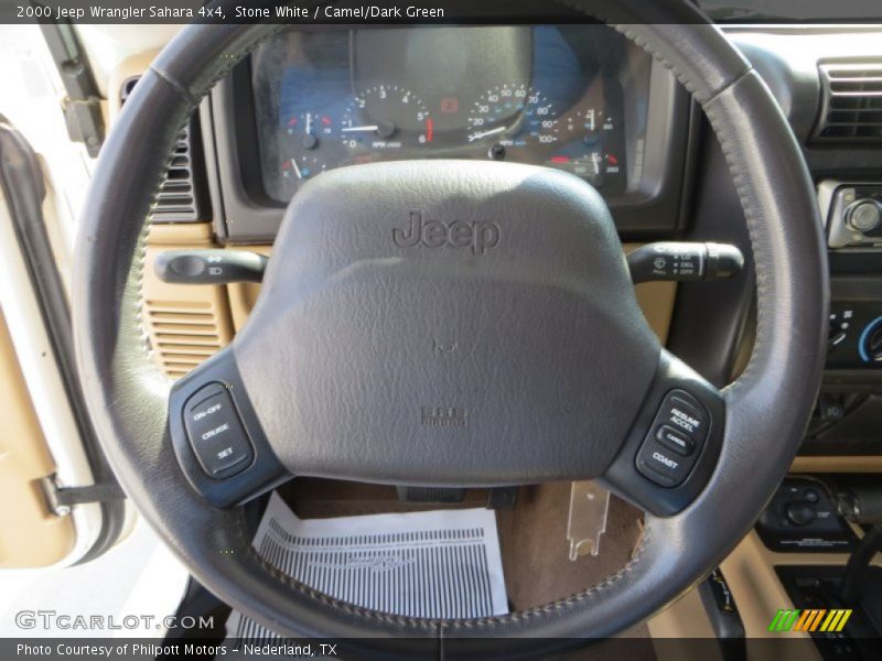 Stone White / Camel/Dark Green 2000 Jeep Wrangler Sahara 4x4