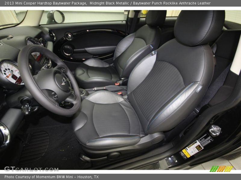 Midnight Black Metallic / Bayswater Punch Rocklike Anthracite Leather 2013 Mini Cooper Hardtop Bayswater Package