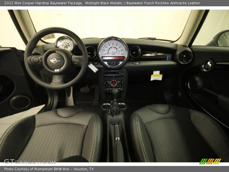 Midnight Black Metallic / Bayswater Punch Rocklike Anthracite Leather 2013 Mini Cooper Hardtop Bayswater Package