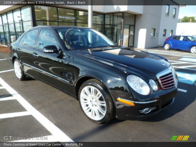 Black / Black 2008 Mercedes-Benz E 350 4Matic Sedan