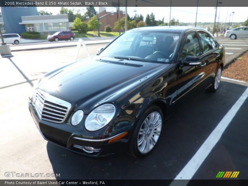 Black / Black 2008 Mercedes-Benz E 350 4Matic Sedan