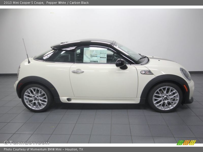 Pepper White / Carbon Black 2013 Mini Cooper S Coupe