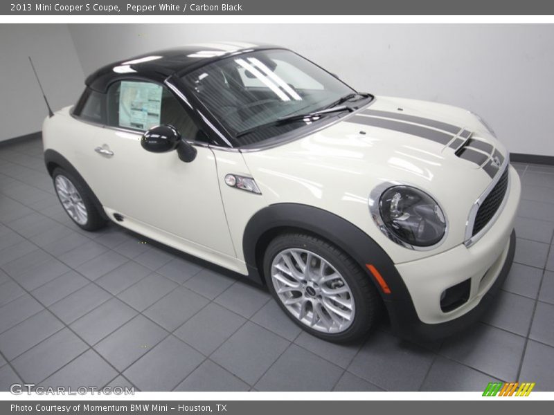 Pepper White / Carbon Black 2013 Mini Cooper S Coupe