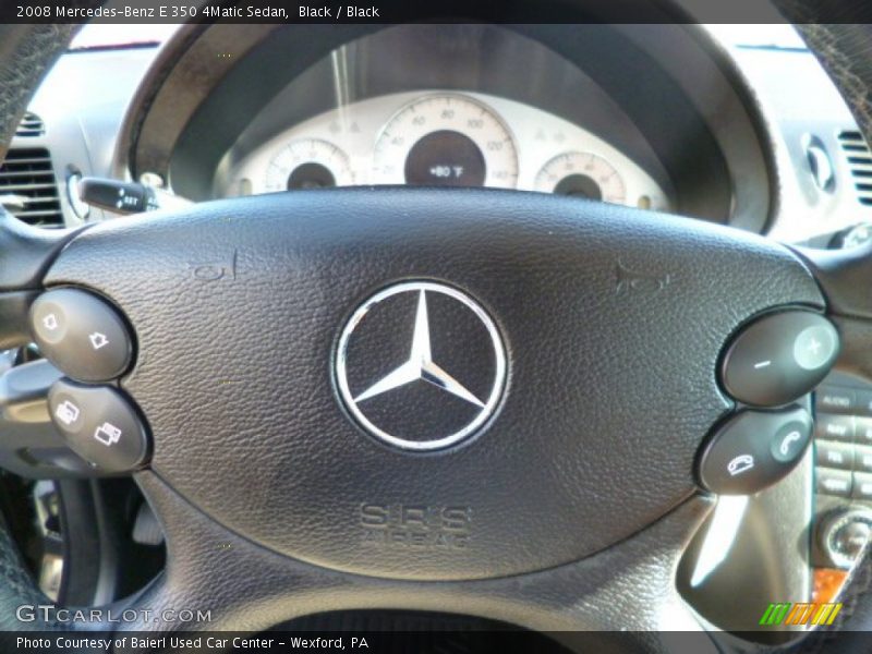 Black / Black 2008 Mercedes-Benz E 350 4Matic Sedan