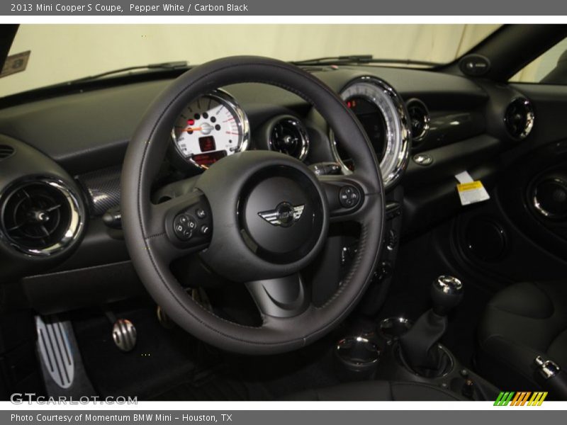 Pepper White / Carbon Black 2013 Mini Cooper S Coupe
