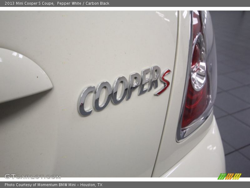 Pepper White / Carbon Black 2013 Mini Cooper S Coupe