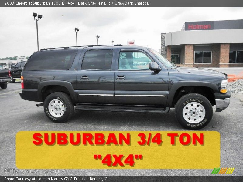 Dark Gray Metallic / Gray/Dark Charcoal 2003 Chevrolet Suburban 1500 LT 4x4