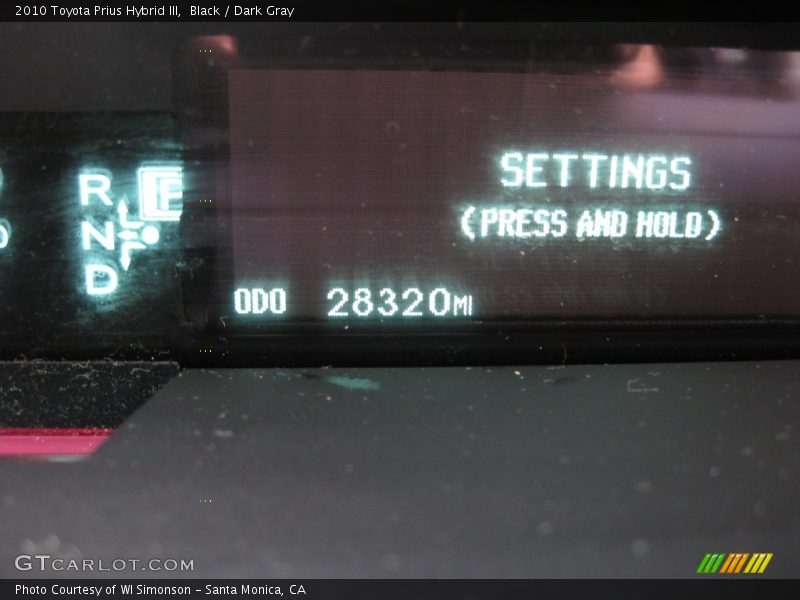 Black / Dark Gray 2010 Toyota Prius Hybrid III