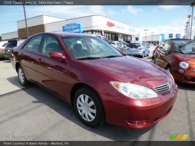Salsa Red Pearl / Taupe 2006 Toyota Camry LE