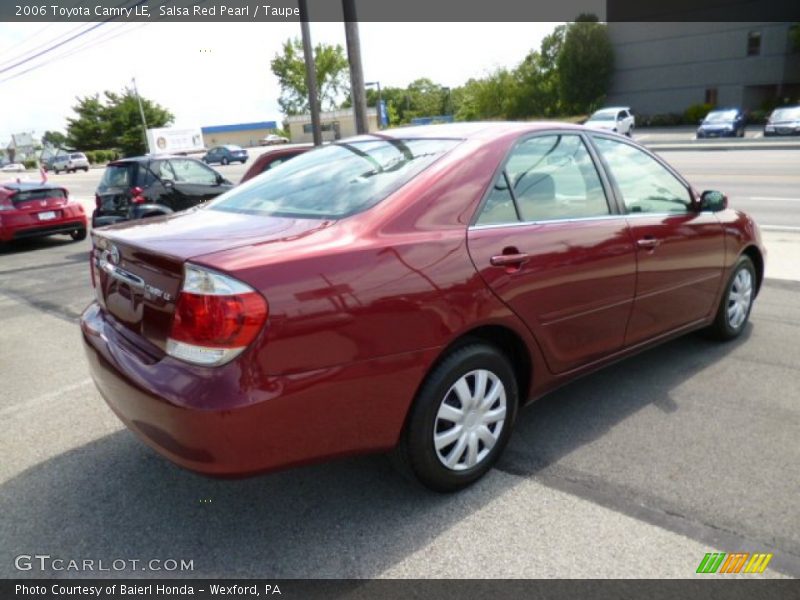 Salsa Red Pearl / Taupe 2006 Toyota Camry LE