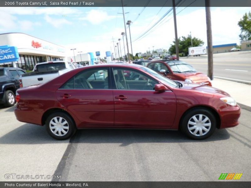 Salsa Red Pearl / Taupe 2006 Toyota Camry LE