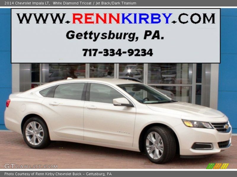White Diamond Tricoat / Jet Black/Dark Titanium 2014 Chevrolet Impala LT