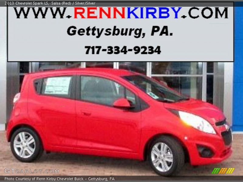 Salsa (Red) / Silver/Silver 2013 Chevrolet Spark LS