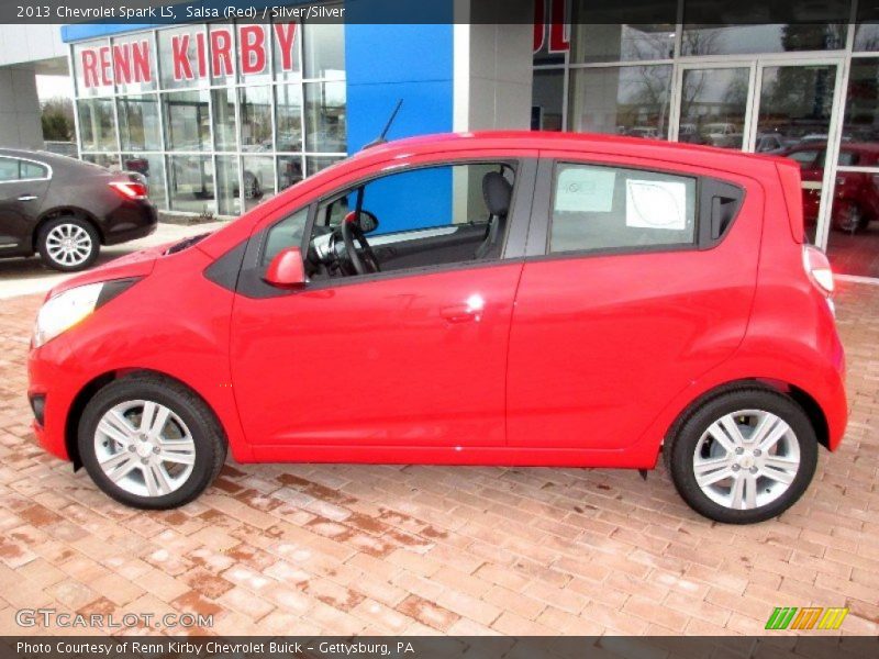 Salsa (Red) / Silver/Silver 2013 Chevrolet Spark LS