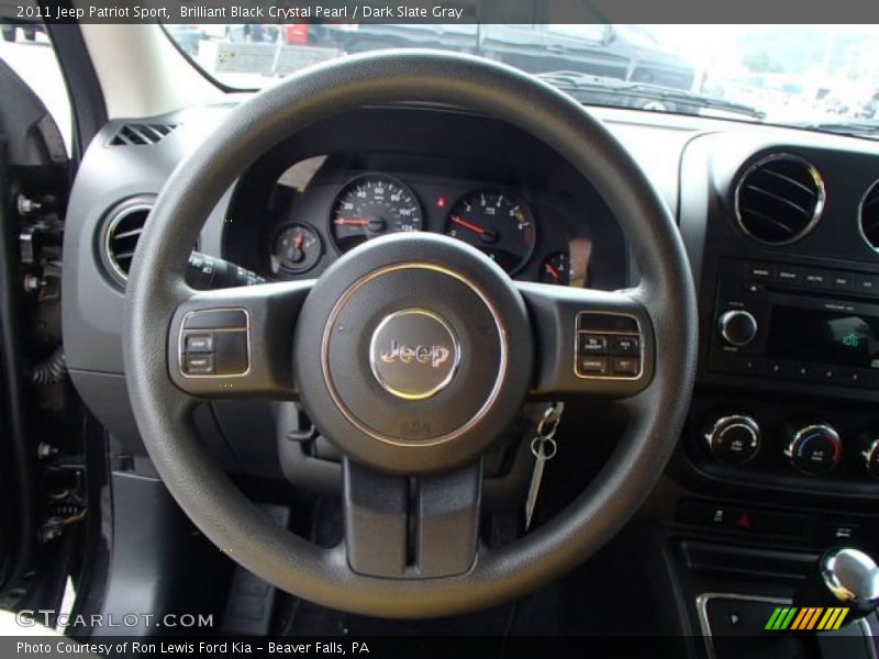 Brilliant Black Crystal Pearl / Dark Slate Gray 2011 Jeep Patriot Sport