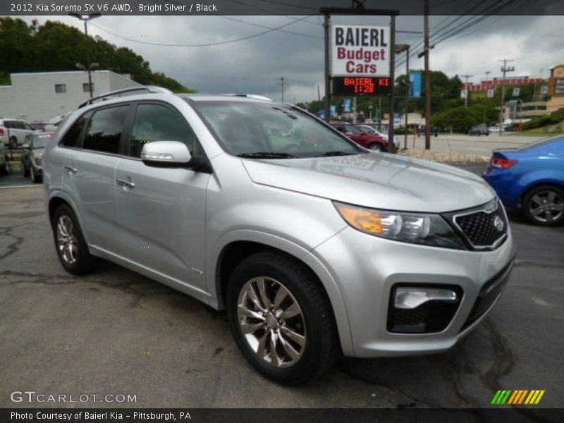 Bright Silver / Black 2012 Kia Sorento SX V6 AWD