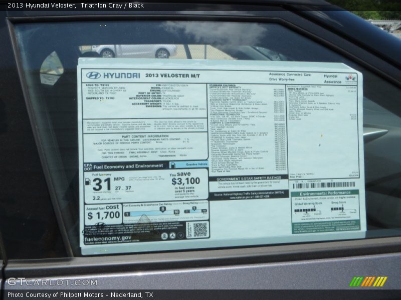 Triathlon Gray / Black 2013 Hyundai Veloster