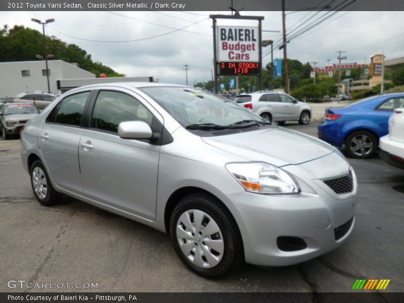 Classic Silver Metallic / Dark Gray 2012 Toyota Yaris Sedan