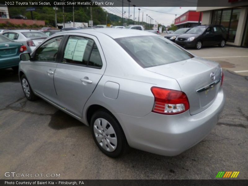 Classic Silver Metallic / Dark Gray 2012 Toyota Yaris Sedan