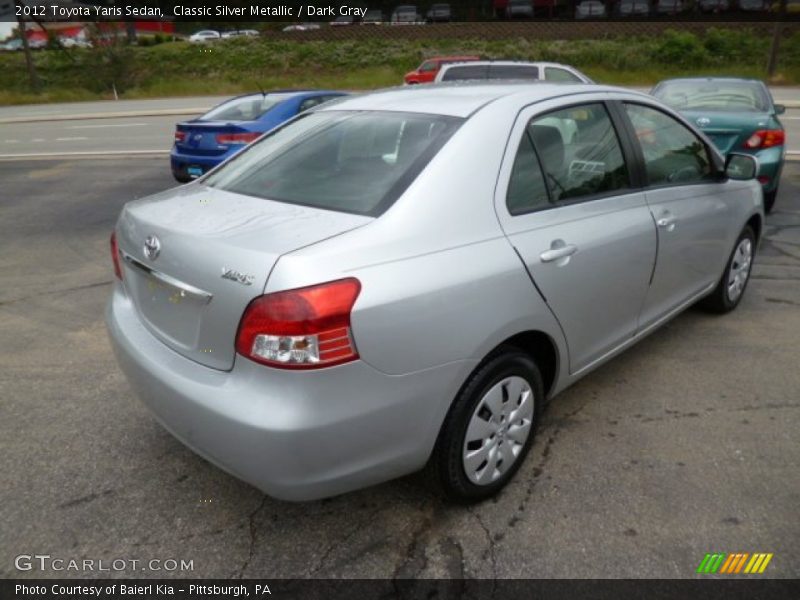 Classic Silver Metallic / Dark Gray 2012 Toyota Yaris Sedan