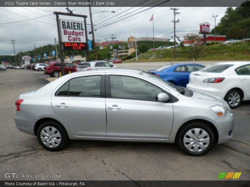 Classic Silver Metallic / Dark Gray 2012 Toyota Yaris Sedan