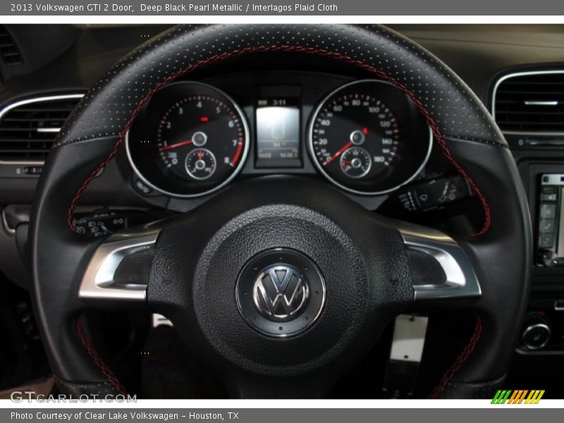 Deep Black Pearl Metallic / Interlagos Plaid Cloth 2013 Volkswagen GTI 2 Door