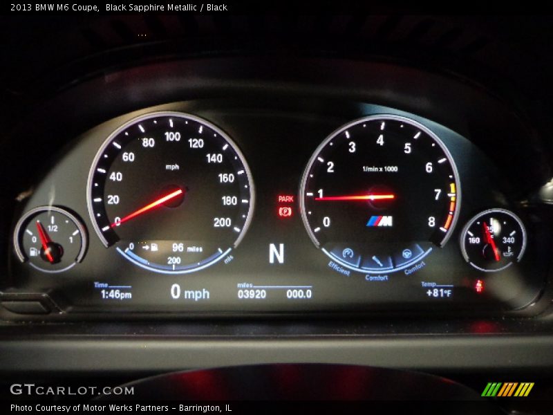  2013 M6 Coupe Coupe Gauges