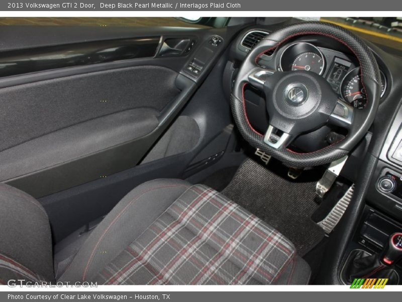 Deep Black Pearl Metallic / Interlagos Plaid Cloth 2013 Volkswagen GTI 2 Door