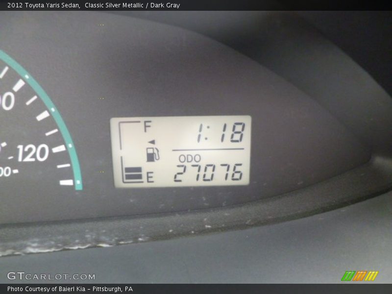 Classic Silver Metallic / Dark Gray 2012 Toyota Yaris Sedan