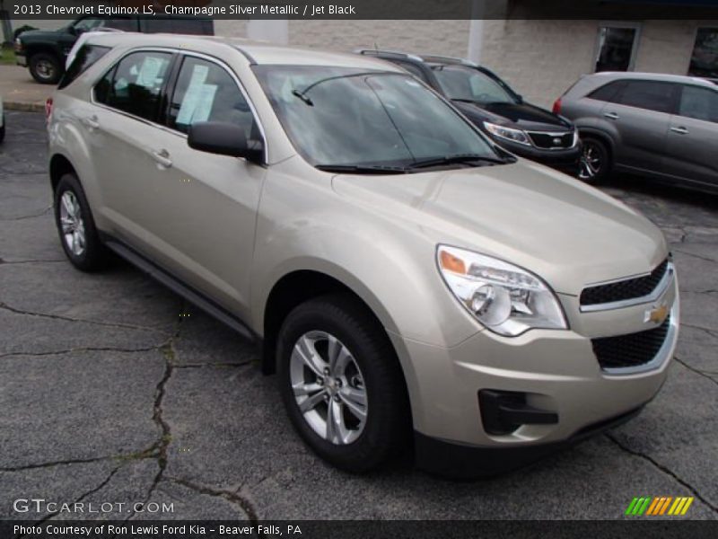 Champagne Silver Metallic / Jet Black 2013 Chevrolet Equinox LS