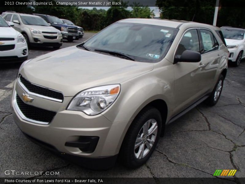 Champagne Silver Metallic / Jet Black 2013 Chevrolet Equinox LS