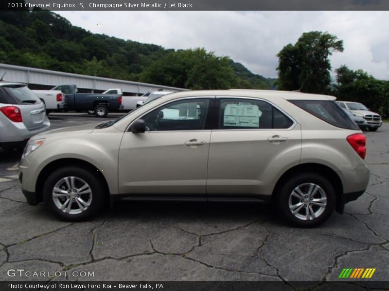 Champagne Silver Metallic / Jet Black 2013 Chevrolet Equinox LS