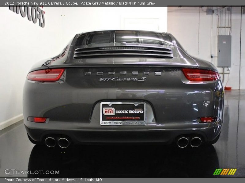 Agate Grey Metallic / Black/Platinum Grey 2012 Porsche New 911 Carrera S Coupe