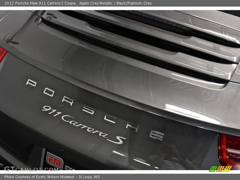 Agate Grey Metallic / Black/Platinum Grey 2012 Porsche New 911 Carrera S Coupe