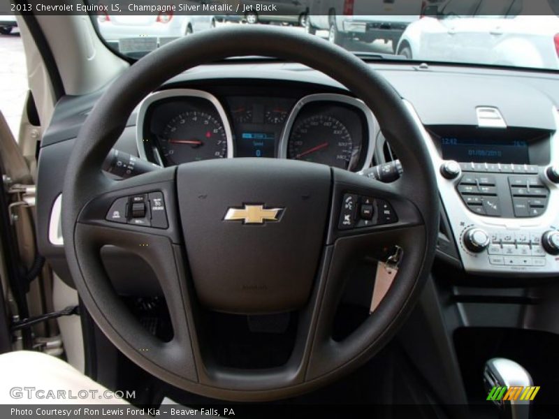 Champagne Silver Metallic / Jet Black 2013 Chevrolet Equinox LS