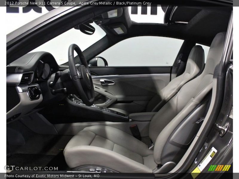  2012 New 911 Carrera S Coupe Black/Platinum Grey Interior