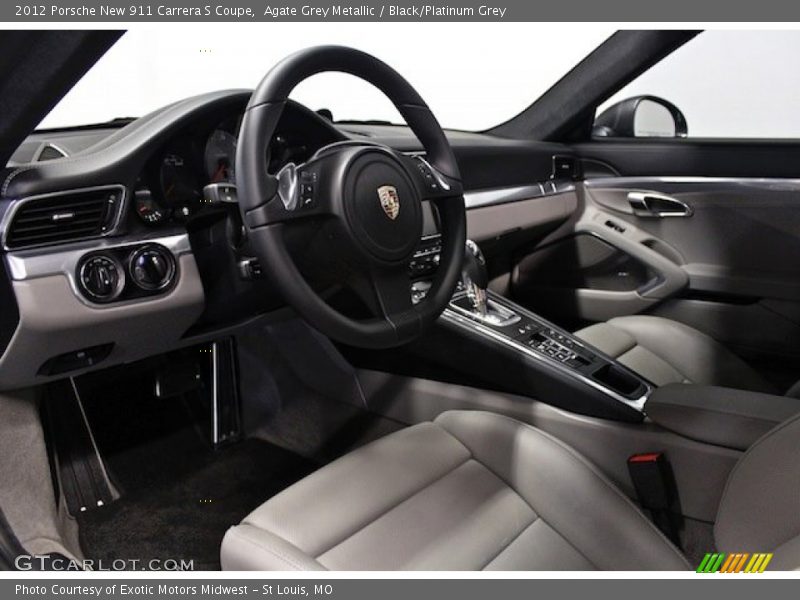 Black/Platinum Grey Interior - 2012 New 911 Carrera S Coupe 