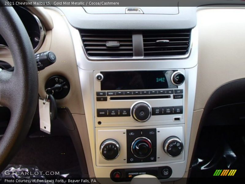 Gold Mist Metallic / Cocoa/Cashmere 2011 Chevrolet Malibu LS