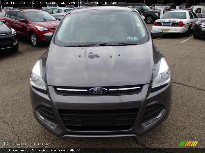 Sterling Gray / Medium Light Stone 2014 Ford Escape SE 1.6L EcoBoost 4WD