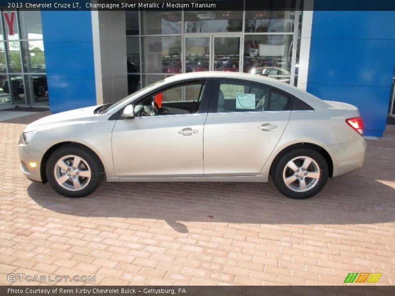 Champagne Silver Metallic / Medium Titanium 2013 Chevrolet Cruze LT