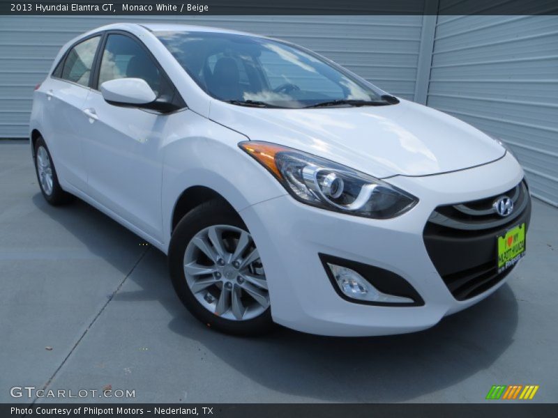 Monaco White / Beige 2013 Hyundai Elantra GT